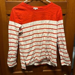 Orange and White Striped Shirt